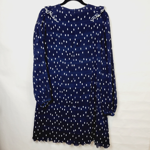GANNI polka dot navy dress - Picture 7 of 11